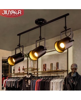 Industrial style retro spotlights, creative dining and bar shops, hot pot restaurants, clothing stores, personalized LED long pole ceiling spotlights