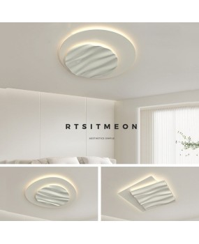 2024 Cream Style Bedroom Ceiling Light Modern Minimalist Nordic Master Bedroom Light Minimalist Creative Circular Eye Protection Book