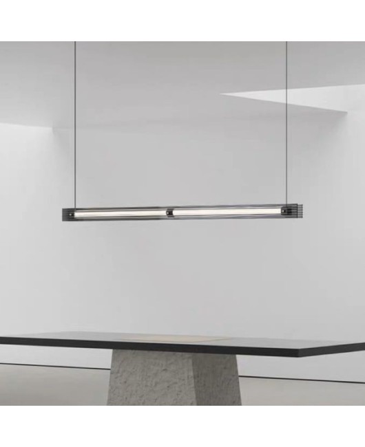 Italian minimalist modern minimalist restaurant pendant light bar Taipei European light luxury glass atmospheric light luxury style long strip lighting fixtures