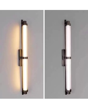 Designer's minimalist long strip wall lamp, postmodern living room background wall, light luxury hotel villa corridor long wall lamp