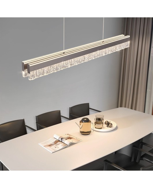 Modern minimalist restaurant pendant light, personalized and creative LED Nordic minimalist straight dining table, bar counter, light luxury pendant light