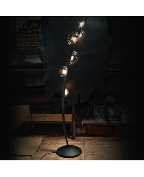 DEW DROPS Dewdrop Leather Floor Lamp Designer Living Room Sofa Luxury Study Decorative Atmosphere Lighting Fixtures