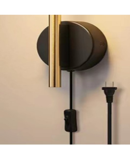 Light luxury wall lamp LED bedroom hotel project bedside living room Nordic wall lamp rotatable background wall room wall lamp