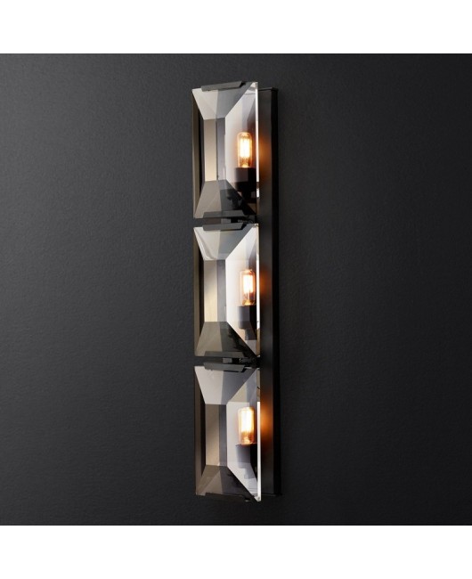 American style RH light luxury living room background wall American style minimalist creative restaurant hotel club Nordic study room crystal wall lamp