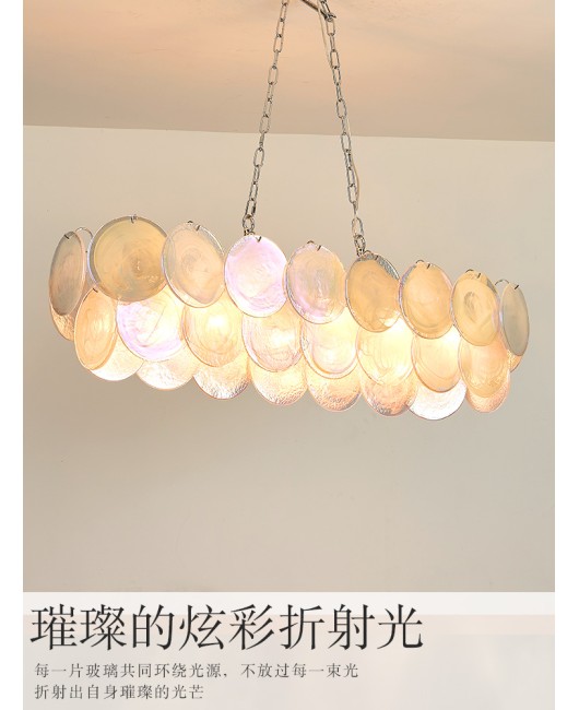 French David Hick restaurant designer's modern light luxury style glass pendant light, high-end bar counter dining room light
