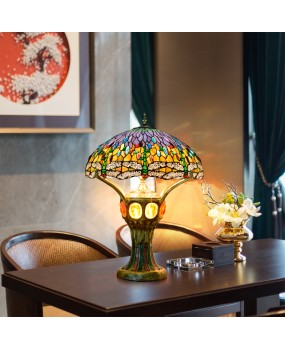 Europa Tiffany luxurious high-end living room, bedroom, bar, front desk, lobby decoration, desk lamp, antique glass lamp decoration