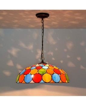50cm Bohemian style colorful bar light, European Tiffany living room, dining room, bedroom pendant light