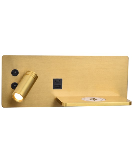 Cross border minimalist hotel rooms, wall lights, bedrooms, headboards, creative Nordic USB wireless charging, homestay reading spotlights