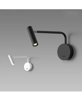Minimalist bedside wall lamp, hotel room background wall lamp, study reading lamp, Nordic creative design sense, modern wall lamp