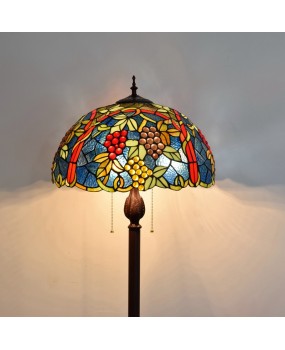 43CM European Tiffany Restaurant Floor Lamp Bar American Decorative Colored Glass Grape Fruit Lamp