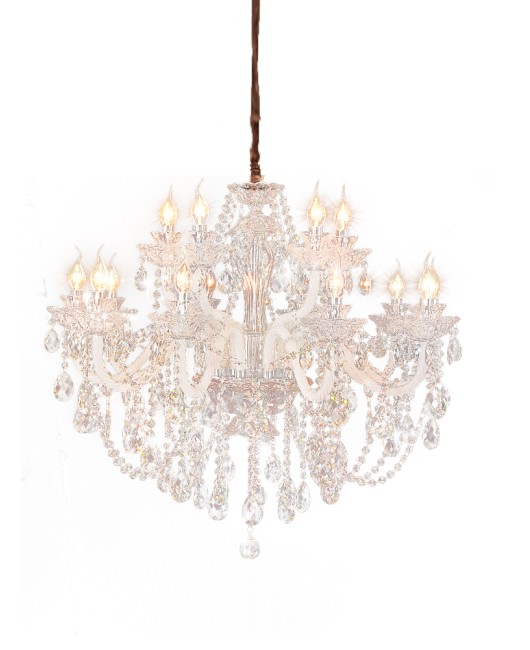 Light luxury retro palace living room crystal chandelier designer creative personality home dining room lamp French hall lamp
