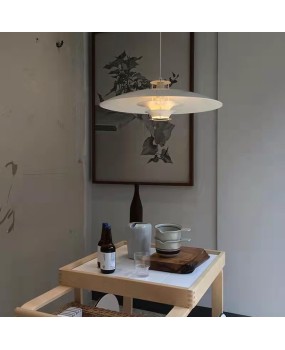 Danish Nordic designer minimalist living room, dining room, bedroom, bedside bar, multi-layer aluminum disc, flying saucer, PH pendant light