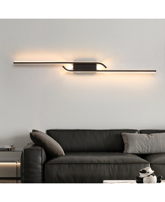 Minimalist long bedroom bedside wall lamp, modern and atmospheric Nordic home living room grille, TV sofa background wall lamp