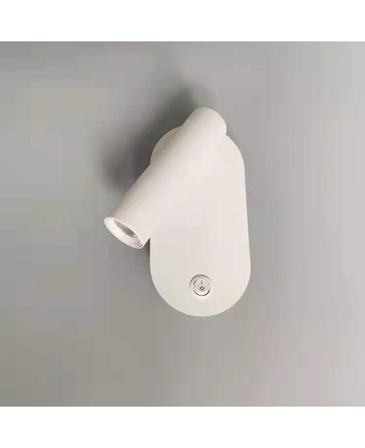 Bedhead wall lamp elliptical LED Nordic minimalist bedroom study personalized hotel with switch small spotlight reading lamp