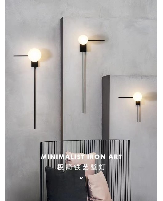 Nordic light luxury, minimalist and personalized wall lamp designer, staircase, living room, background wall, corridor, study, bedroom, bedside wall lamp
