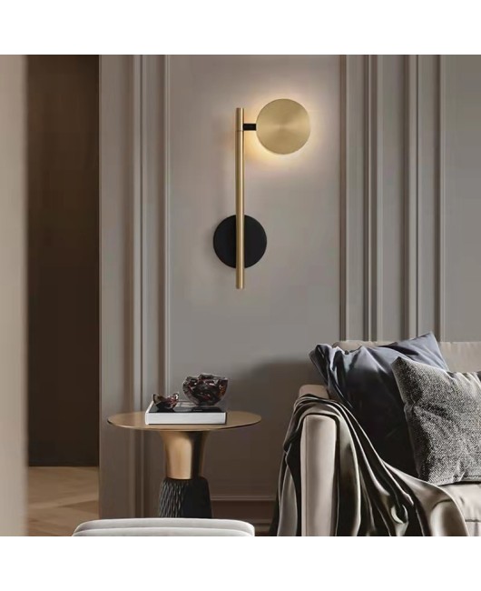 Light luxury wall lamp LED bedroom hotel project bedside living room Nordic wall lamp rotatable background wall room wall lamp