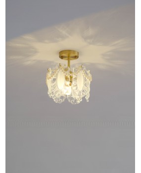 French Renaissance designer's French light luxury retro glass entrance, headboard, aisle atmosphere lighting fixtures
