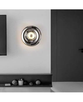 Modern luxury background wall, medieval space ball aisle, bedside lava staircase, wall lamp, bar atmosphere, living room decoration