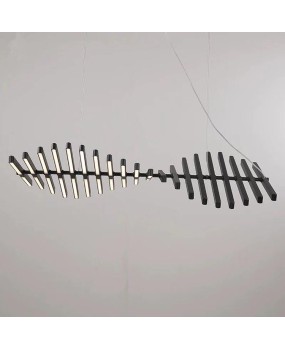 Modern and minimalist Nordic living room lighting designer, restaurant pendant light, creative fishbone shaped office long strip lighting fixture