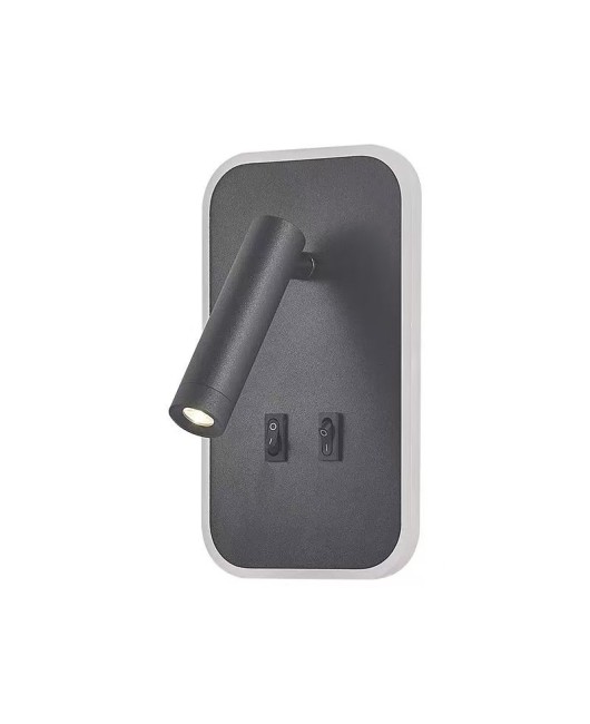 Modern minimalist bedside LED wall lamp creative hotel living room background wall rotatable with switch USB reading spotlight