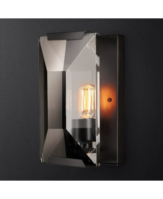 American style RH light luxury living room background wall American style minimalist creative restaurant hotel club Nordic study room crystal wall lamp