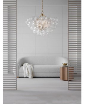 American style whirlpool glass bubble ball chandelier, vintage villa, living room, empty dining room, dressing room, master bedroom, French lamp