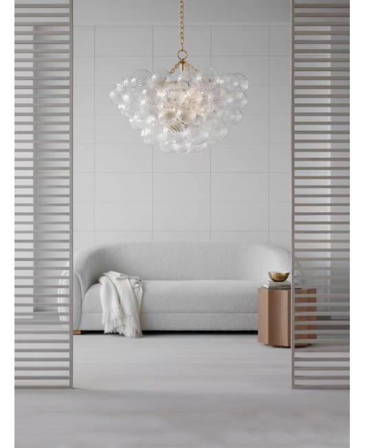 American style whirlpool glass bubble ball chandelier, vintage villa, living room, empty dining room, dressing room, master bedroom, French lamp