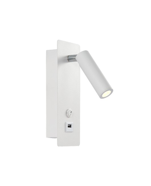 Hotel rooms, study rooms, bedrooms, bedside embedded wall lights, simple and creative with USB rotatable LED reading spotlights