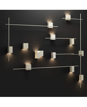 New Nordic minimalist designer living room sofa background wall light strip combination wall light staircase corridor wall light