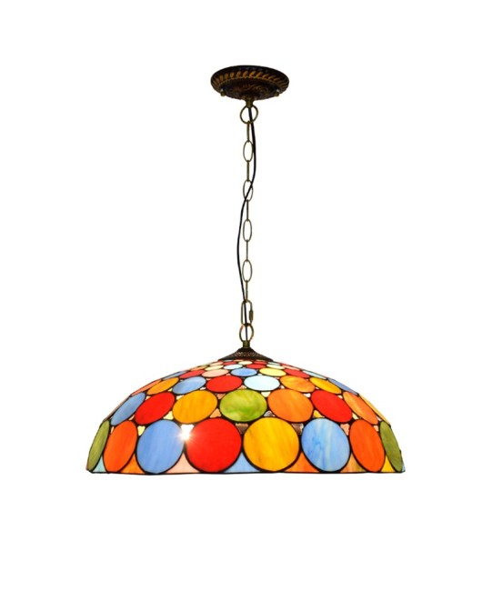 50cm Bohemian style colorful bar light, European Tiffany living room, dining room, bedroom pendant light