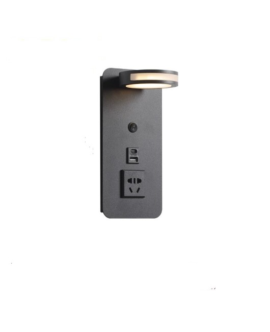 Cross border creative multifunctional wall lamp, bedside lamp, eye protection with switch, USB socket, Type C wall lamp, hotel wall lamp