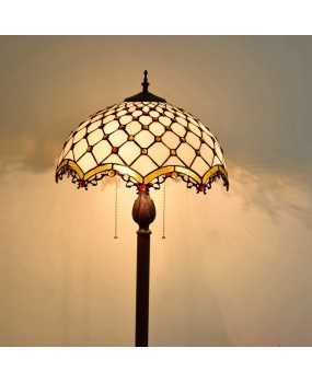 40CM European style Tiffany restaurant floor lamp bar American minimalist decoration glass lamp white decoration
