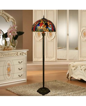 Europa Tiffany Decoration Colored Living Room Restaurant Bar Clubhouse Villa Decoration Grape Floor Lamp American Lighting