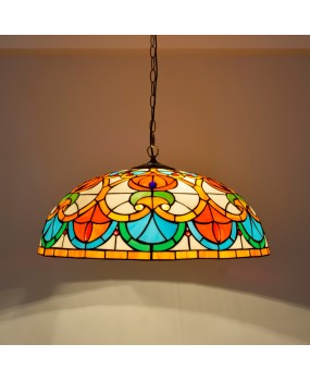 60CM Retro Creative Bar Pendant Italian Euro Tiffany Colored Glass Living Room Dining Room Bedroom Pendant