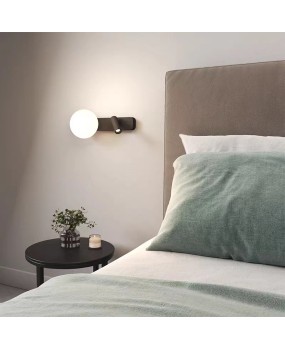 Postmodern minimalist bedroom bedside wall lamp designer homestay hotel project model room with spotlight reading lamp