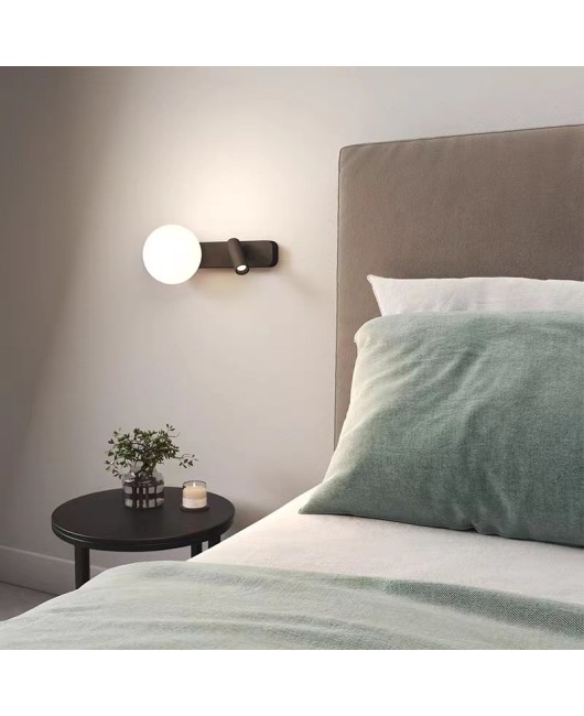 Postmodern minimalist bedroom bedside wall lamp designer homestay hotel project model room with spotlight reading lamp