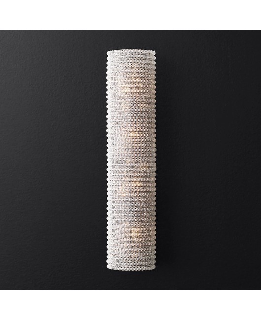American retro long crystal wall lamp Nordic minimalist light luxury living room background wall corridor bedroom bedside lamp wall lamp
