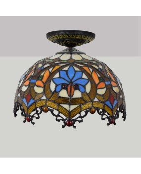 30CM Love Beads, Tiffany Colored Glass Restaurant, Bedroom, Corridor, Bathroom, Glass Ceiling Light