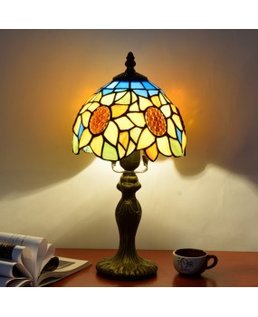 American countryside decoration, Tiffany colored glass living room, dining room, bedroom bedside lamp, diameter 20CM