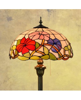 Europa Tiffany 40CM American Creative Colored Glass Living Room Dining Room Bedroom Bedhead Floor Lamp Joyful Light Fixture