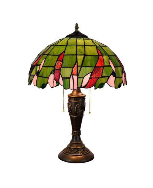40CM Euro Tiffany Green Countryside Vintage Decoration 40CM Colored Glass Living Room Bedroom Bedhead Desk Lamp
