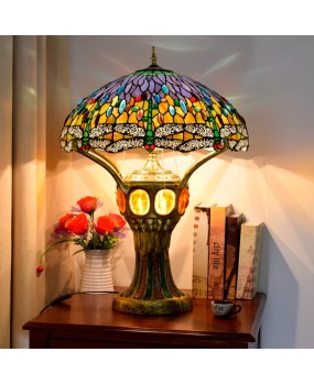 Europa Tiffany luxurious high-end living room, bedroom, bar, front desk, lobby decoration, desk lamp, antique glass lamp decoration