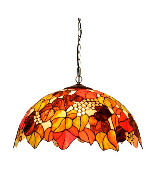 50cm rustic grape vintage European Tiffany bar light European colored glass living room dining room bedroom pendant light