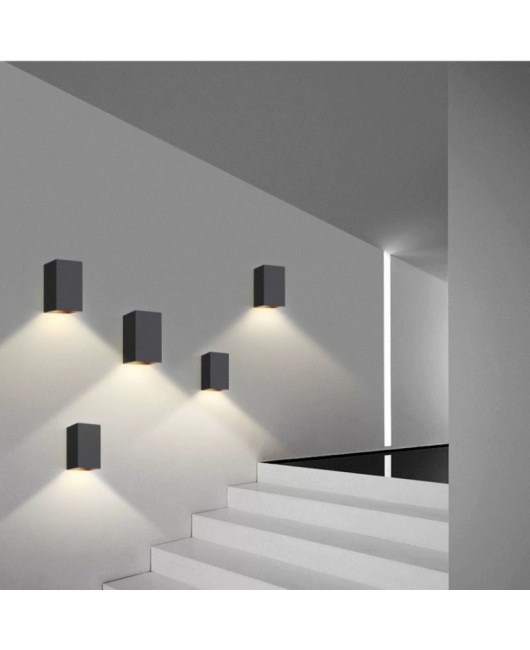 New Nordic minimalist designer living room sofa background wall light strip combination wall light staircase corridor wall light
