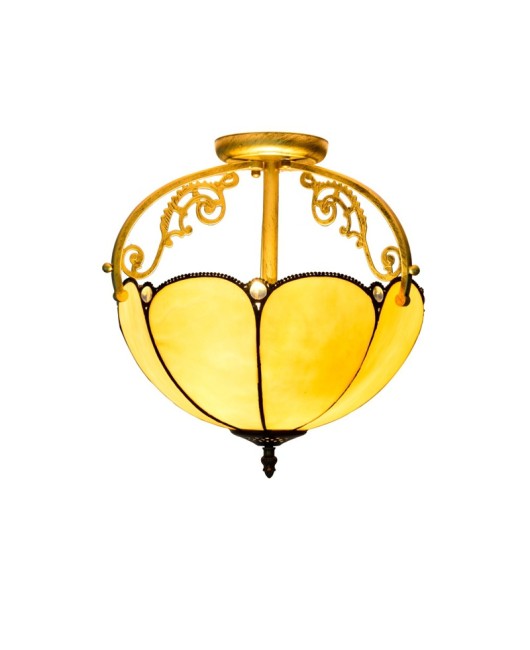 30CM Europa Tiffany Simple Mediterranean Colored Glass Restaurant Bedroom Corridor Glass Ceiling Light