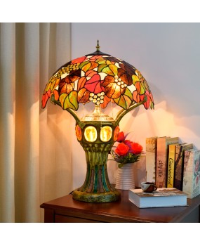 Europa Tiffany grapes high-end living room, bedroom, bar, front desk, lobby decoration, table lamp decoration, antique colored glass