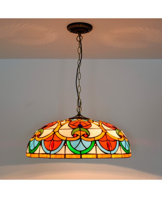 50cm Euro Tiffany Vintage Creative Love European Colored Glass Living Room Dining Room Bedroom Pendant Light