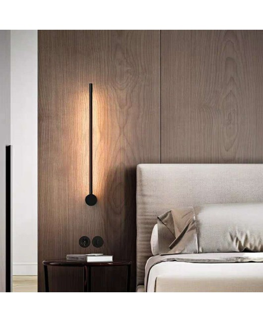 Minimalist wall lamp, bedroom bedside lamp, creative LED strip linear lamp, modern minimalist Nordic living room wall lamp