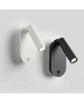 Bedhead wall lamp elliptical LED Nordic minimalist bedroom study personalized hotel with switch small spotlight reading lamp