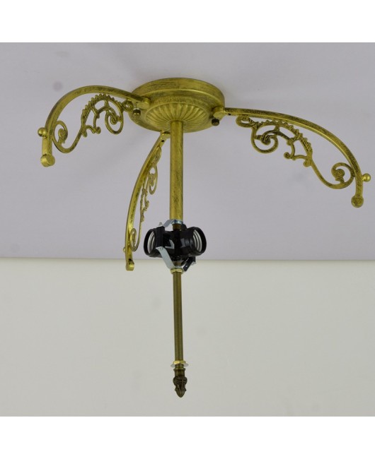 40CM Euro Tiffany Colorful Rose Colored Glass Restaurant Bedroom Corridor Bathroom Glass Ceiling Light